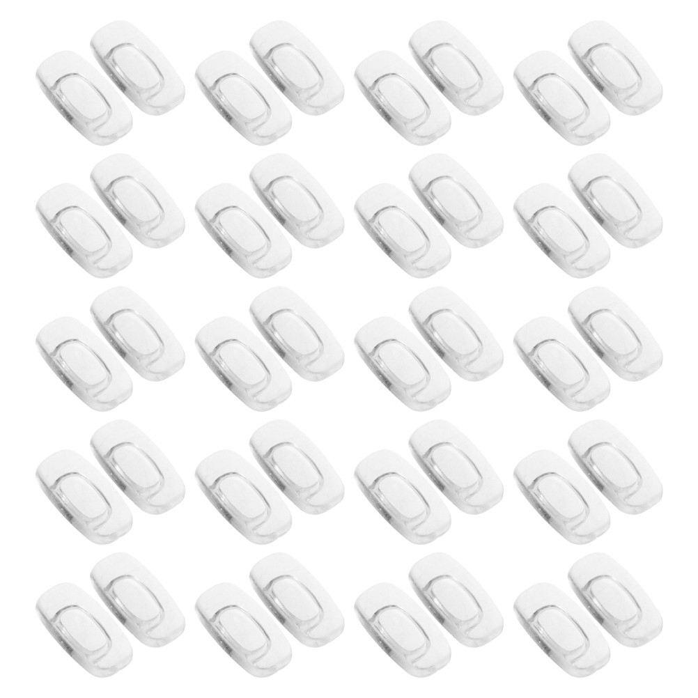20 Pairs Eye Glass Nose Piece Pads Silicone for Eyewear Eyeglass Soft