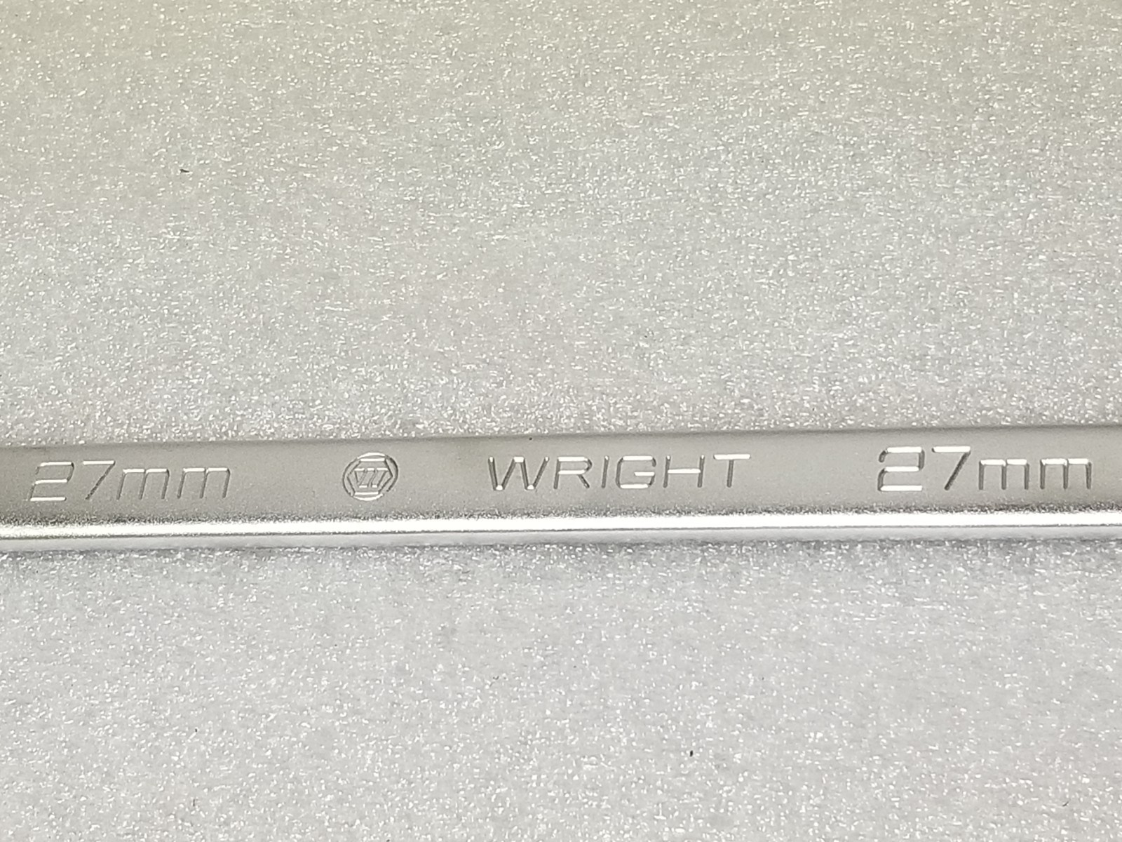 Wright 11-27MM Combination Wrench 27mm 12-Pt 14″OAL Satin Chrome Made in USA