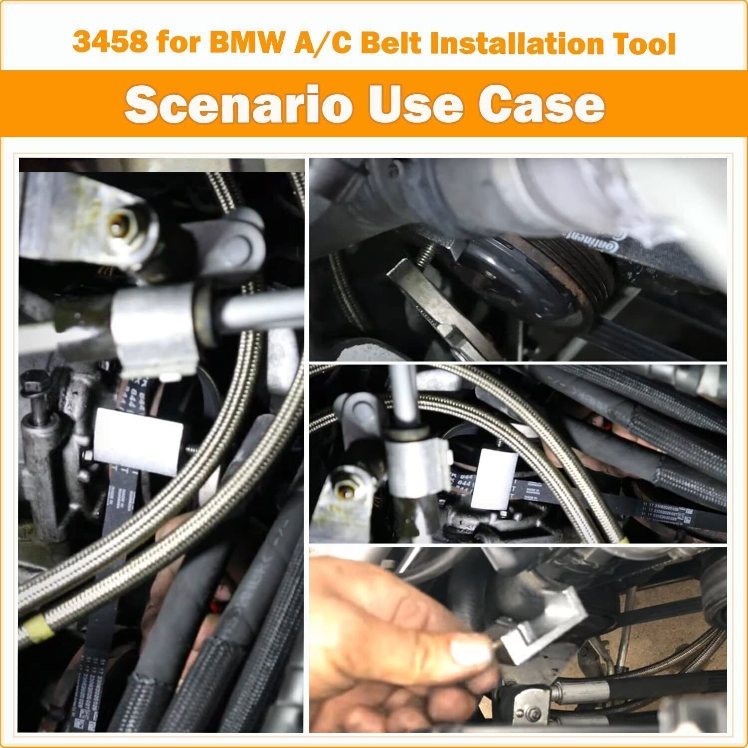 3458 A/C Stretch Belt Installation Tool For BMW V8 N62 Engines 8380049451 641040