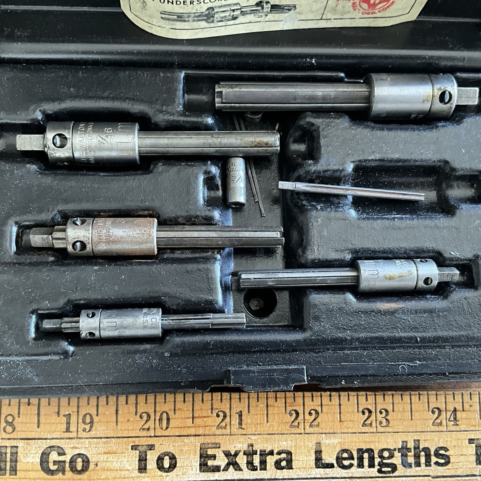 Vintage Walton Tools 6 Piece Tap Extractor Set 3/16″ – 1/2″