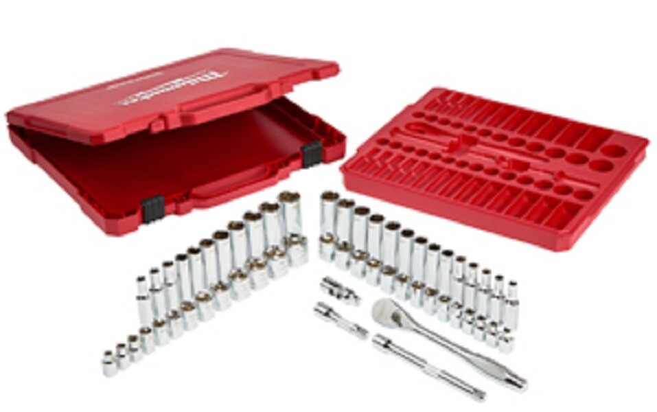 Milwaukee 48-22-9008 3/8″ Drive 56 piece SAE / Metric Ratchet & Socket Tool Set