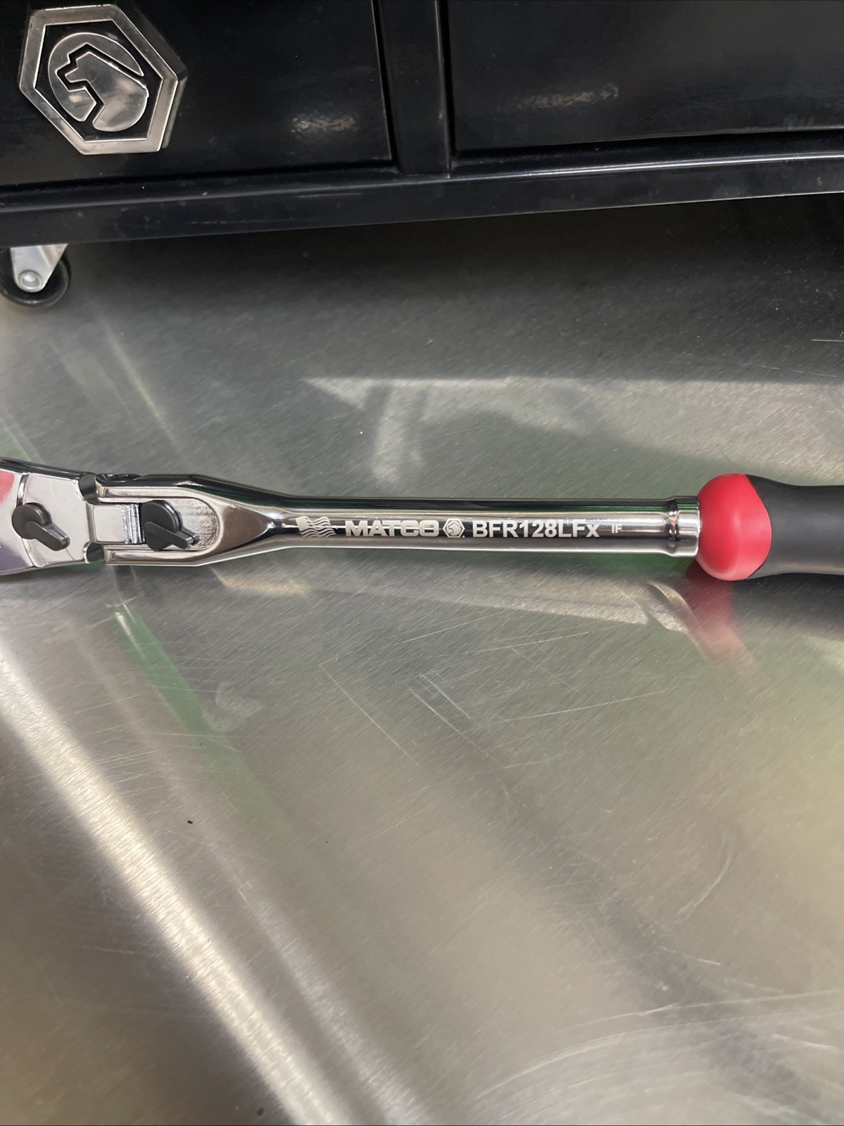 NEW! Matco Tools BFR128LFR 3/8″ DRIVE 12-1/2″ LOCKING FLEX HEAD RATCHET RED