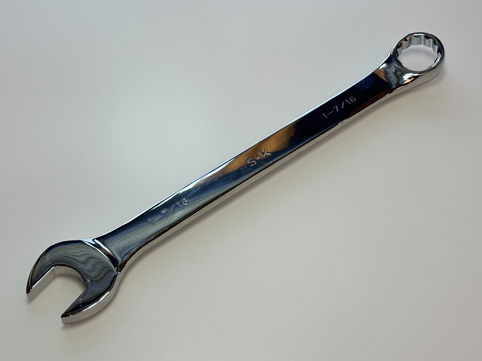 NEW SK Tools USA 88246 SAE 1-7/16″ Full Polish Combination Wrench, 12 Point, NOS