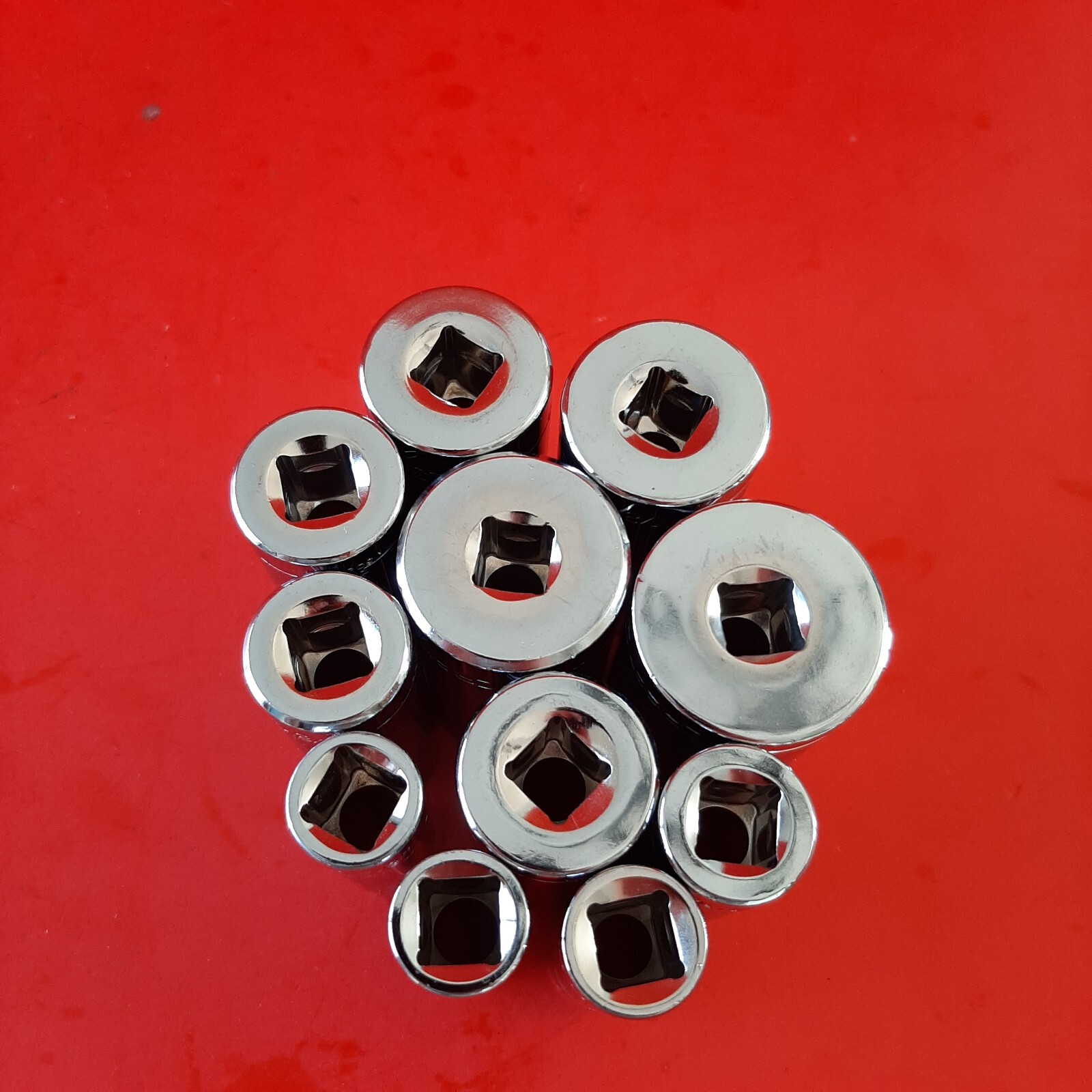 NEW CRAFTSMAN Easy Read 11pc 3/8″ Drive DEEP 12 Point SAE Socket Set 3/8-1″