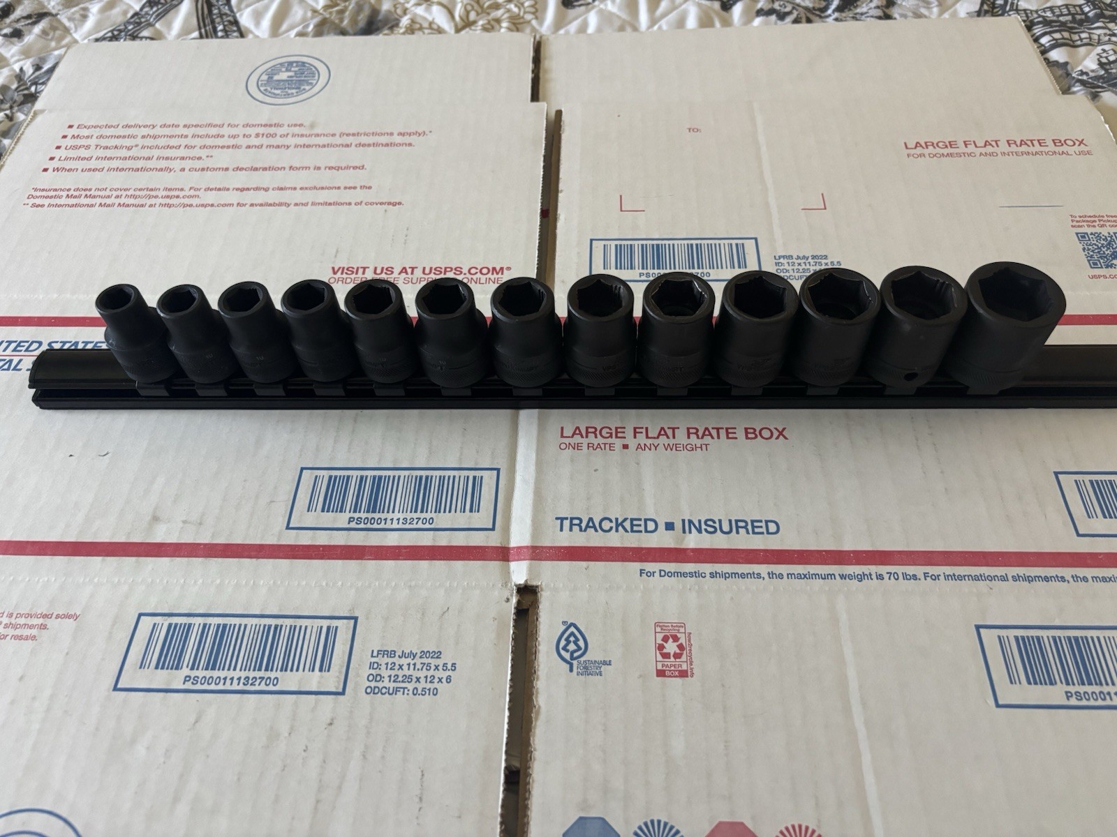 MACTools SVPM136TR 1/2″ 13pc Metric Shallow 6pt Imp. Socket Set 10-19-21-22 24mm