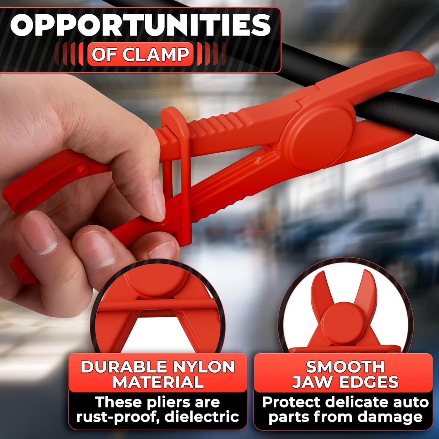 Brand New Hose Pinch Off Pliers Set – 6Pcs, Red, Ergonomic, Non-Conductive