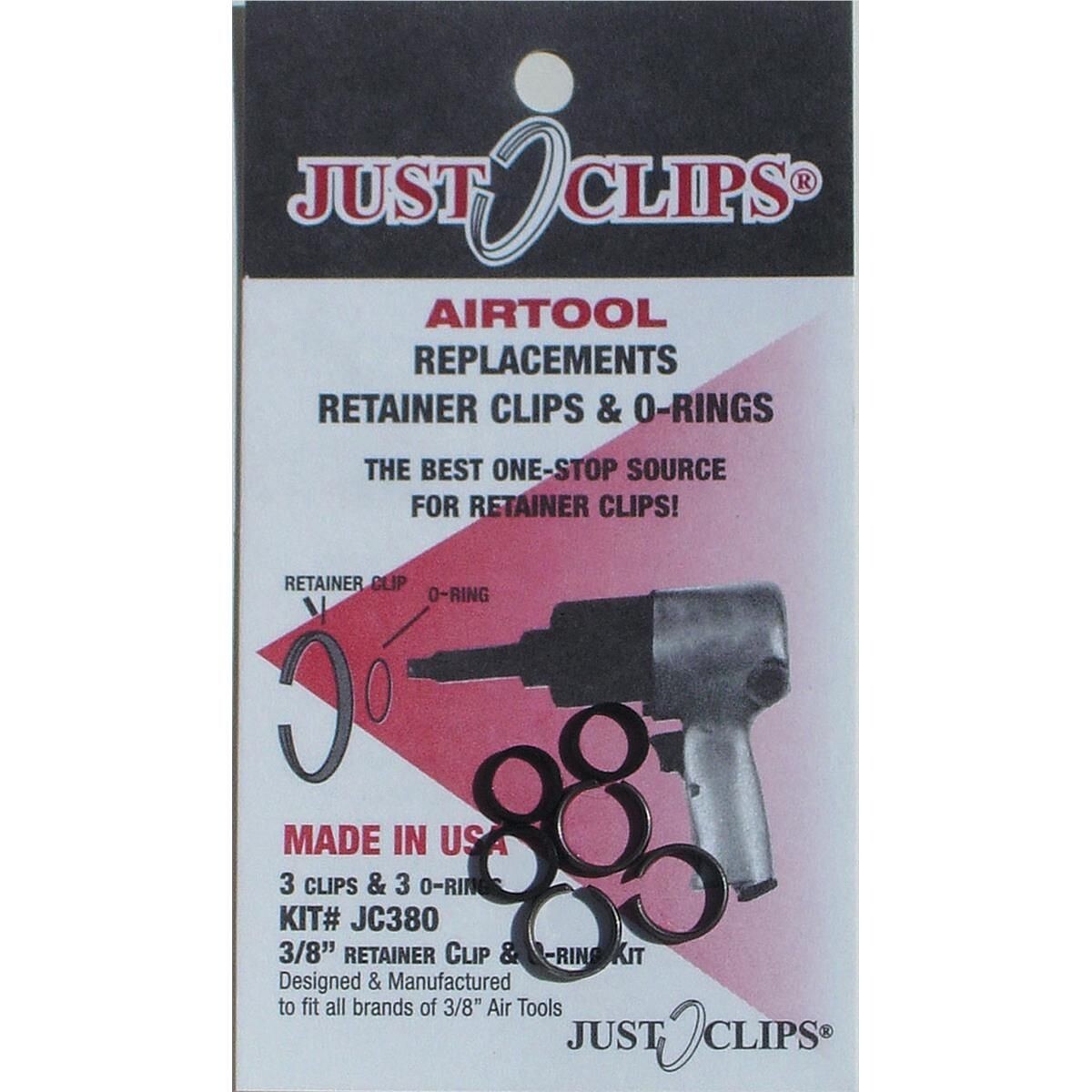 Just clips 3/8″ Socket Retaining clip & O-ring Repair Kit for impact wrenches