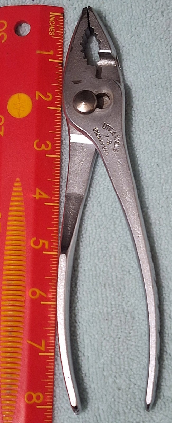 Vintage Utica Tools USA 7-8 Slip Joint Pliers 8 Inches Long, Nice!