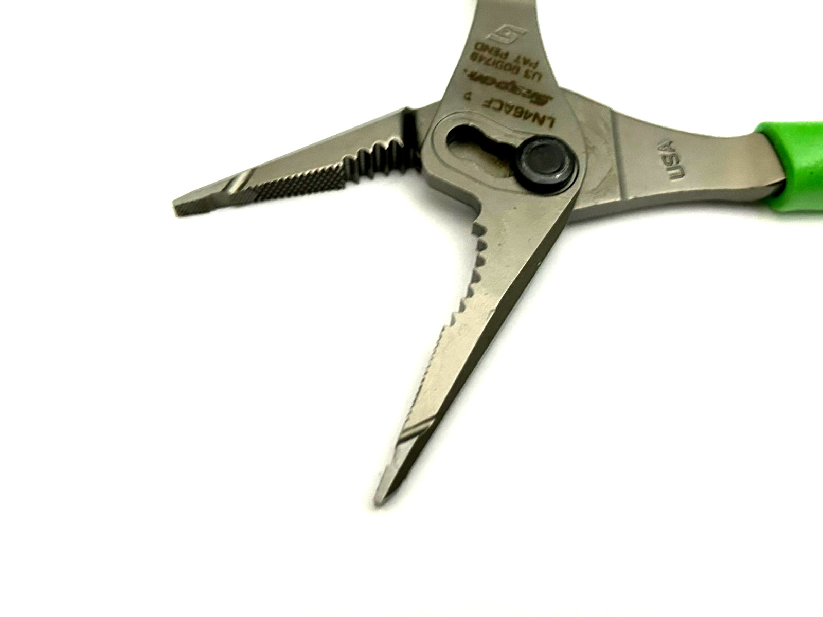 SNAP ON TOOLS USA GREEN 7″ Soft Grip Long Nose Slip Joint Pliers LN46ACFG NEW