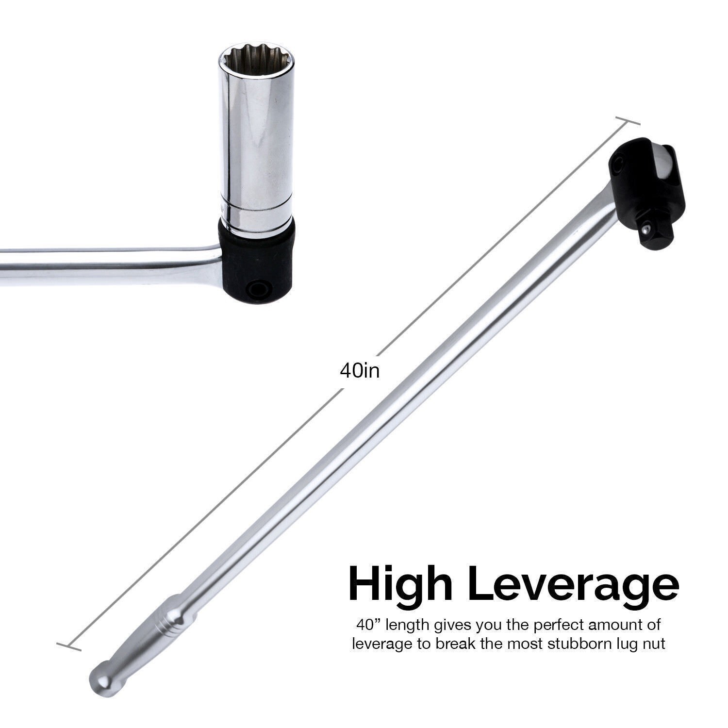 3/4″ Drive Breaker Bar 40 in Length Handle Automotive Lug Nut Remover Tool