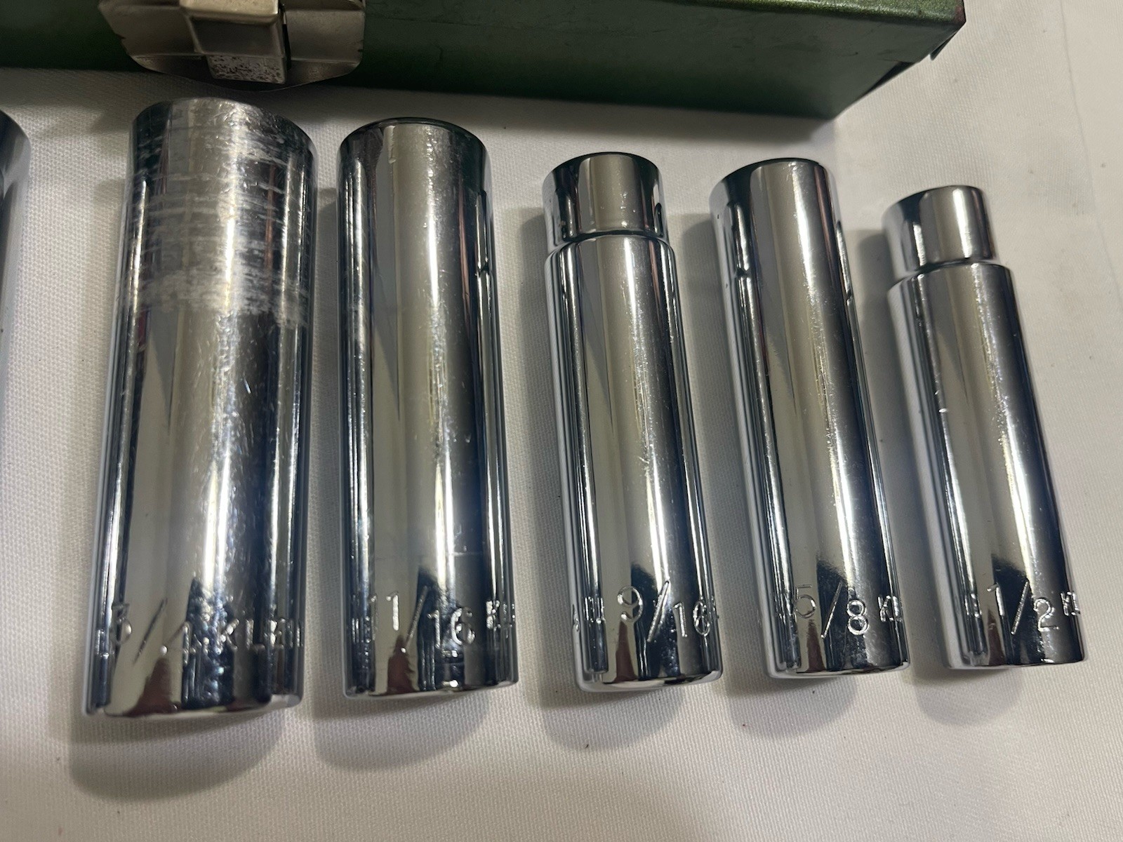 Vintage Klein Tools 8 Pieces Deep Socket Set . # 65825 To 65832