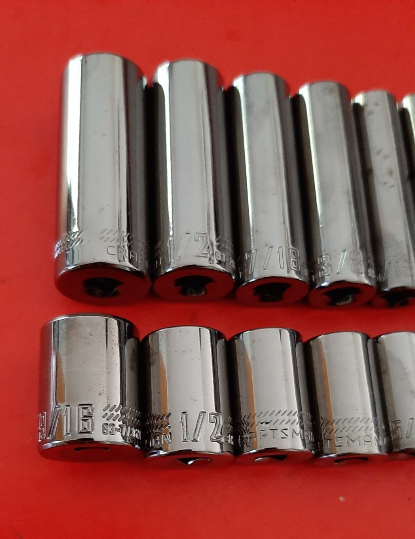 New Craftsman OVERDRIVE 1/4″ Drive SAE Deep & Shallow Socket Set 1/4 – 9/16″ 6pt