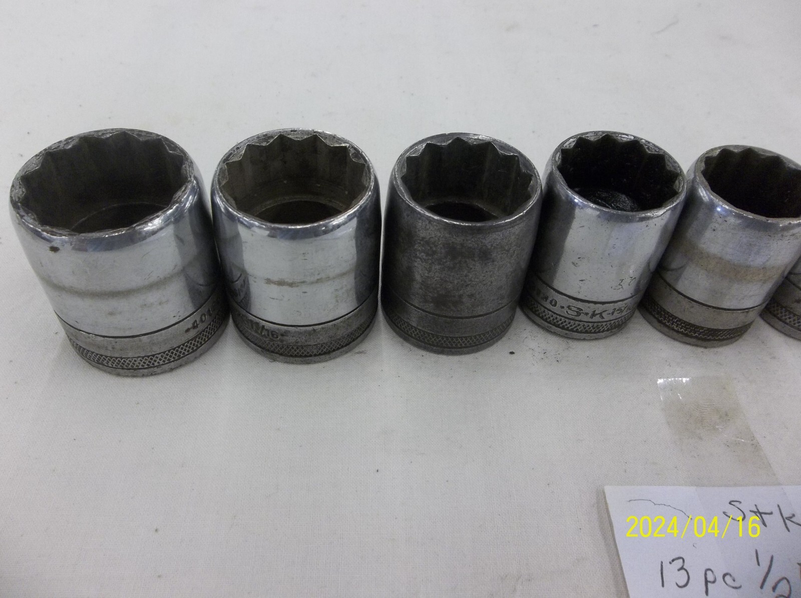 SK 13 PC. 1/2″ DRIVE 12 PT. SAE SOCKET SET 7/16″ TO 1 1/8″