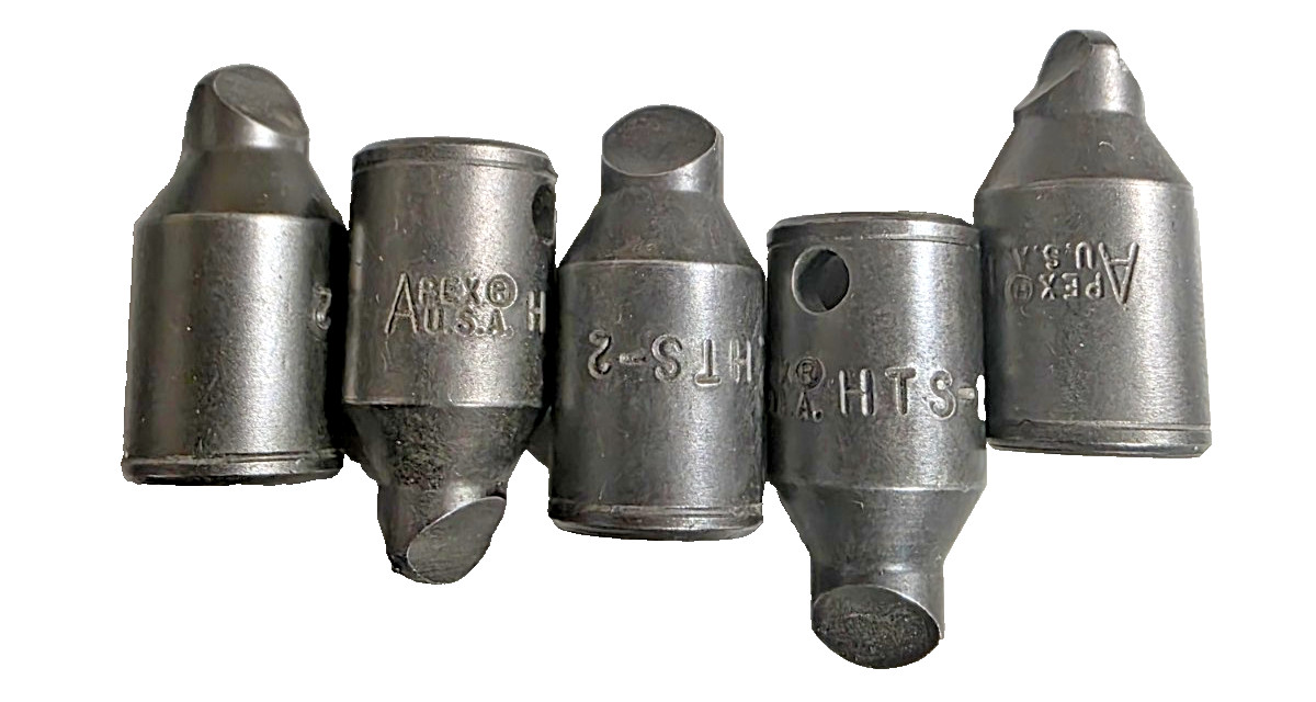 Apex HTS-2 Hi-Torque Bit 1/4” Dr X 9/32″ W Square Drive Bit #2 Recess LOT OF 5