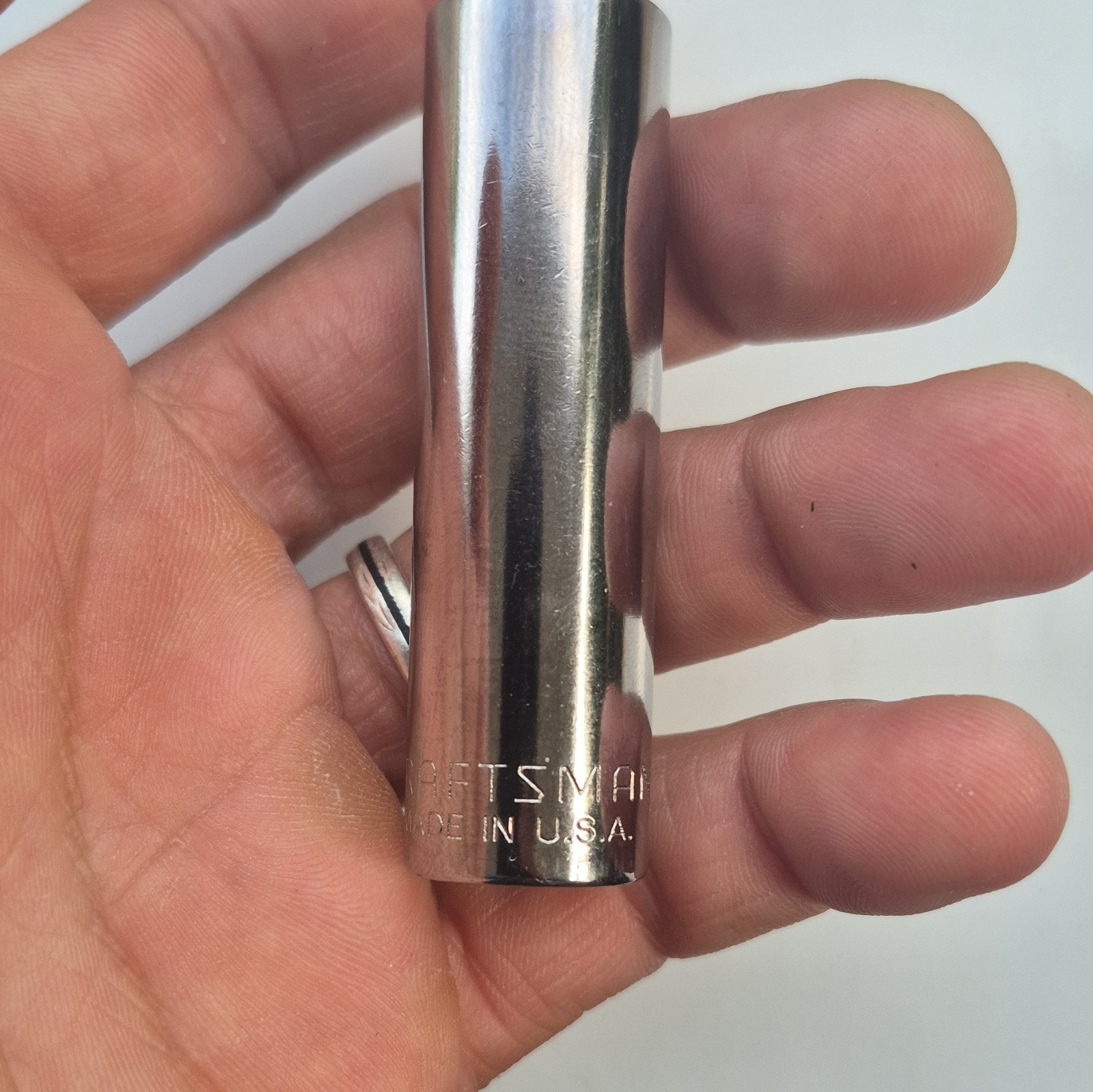 Craftsman USA G2 43312 1/2 12-Point Deep Socket 3/8 Drive Vintage Chrome Mint