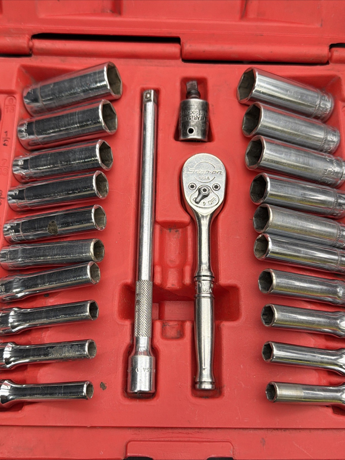 USED Snap-on PB99A General Service Metric/SAE 6 Point 42-Piece Set (READ)