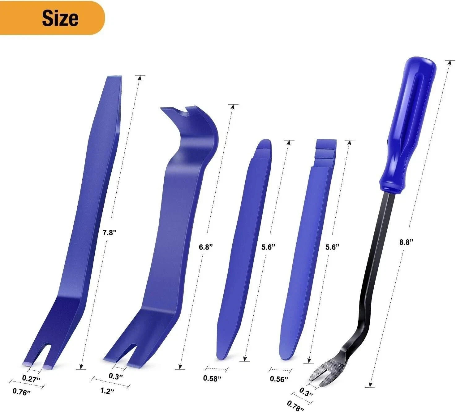 Heavy Duty Car Door Panel Plastic Fastener Remover Body Retainer Clip Pry Tool