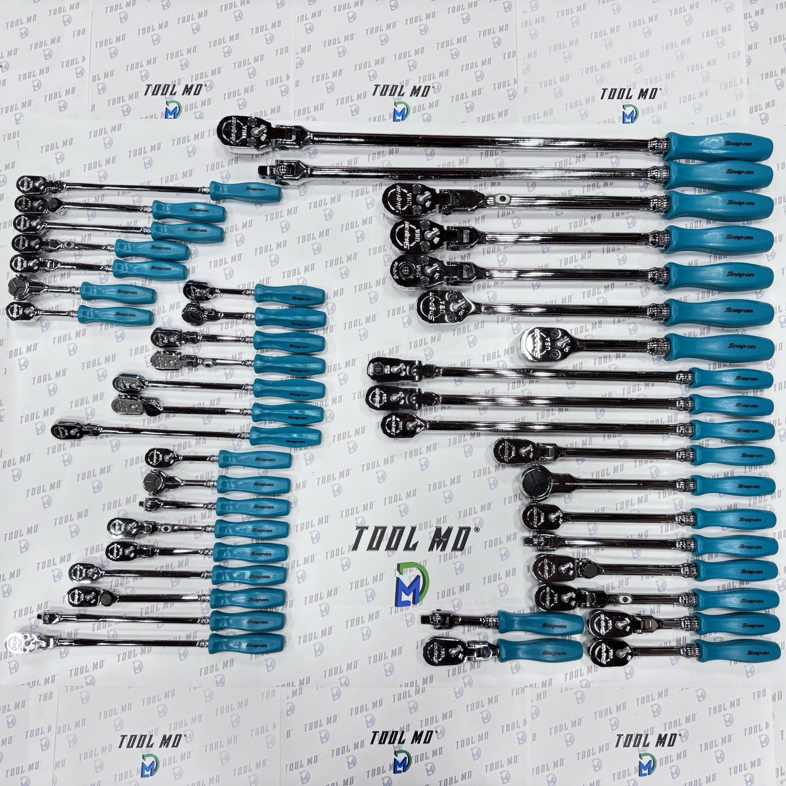 Snap-on Tools RARE TEAL 43pc «HOLY GRAIL» 1/2″ 3/8″ 1/4″ Drive Ratchet Set