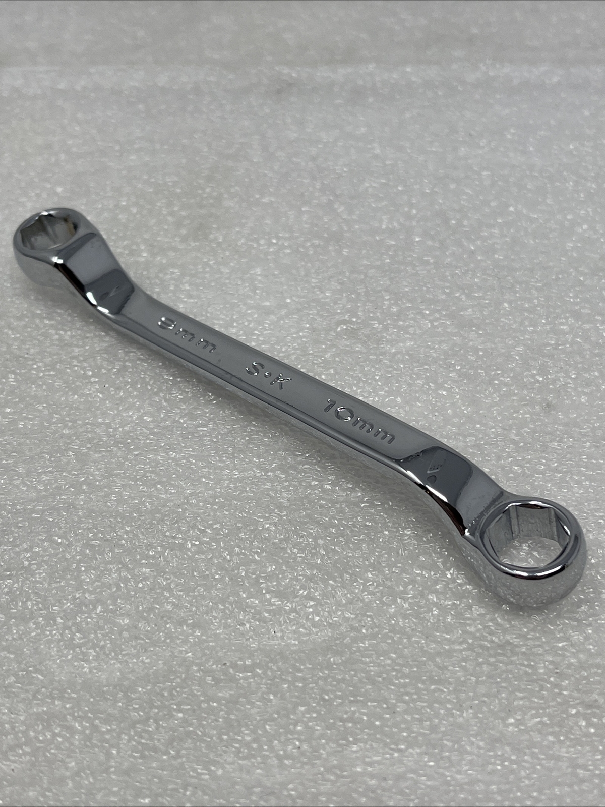 SK Tools 87779 Metric Offset Stubby Box End Wrench, 6 Point, 9mm x 10mm New USA
