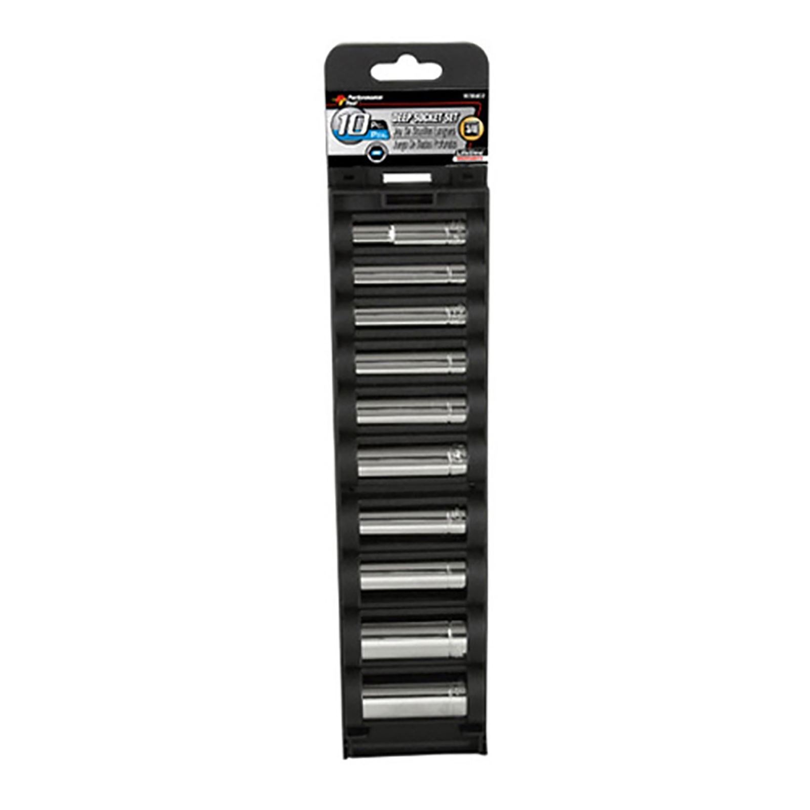 Performance Tool 3/8″ DR Met DW Socket Set – 10-Piece W38402