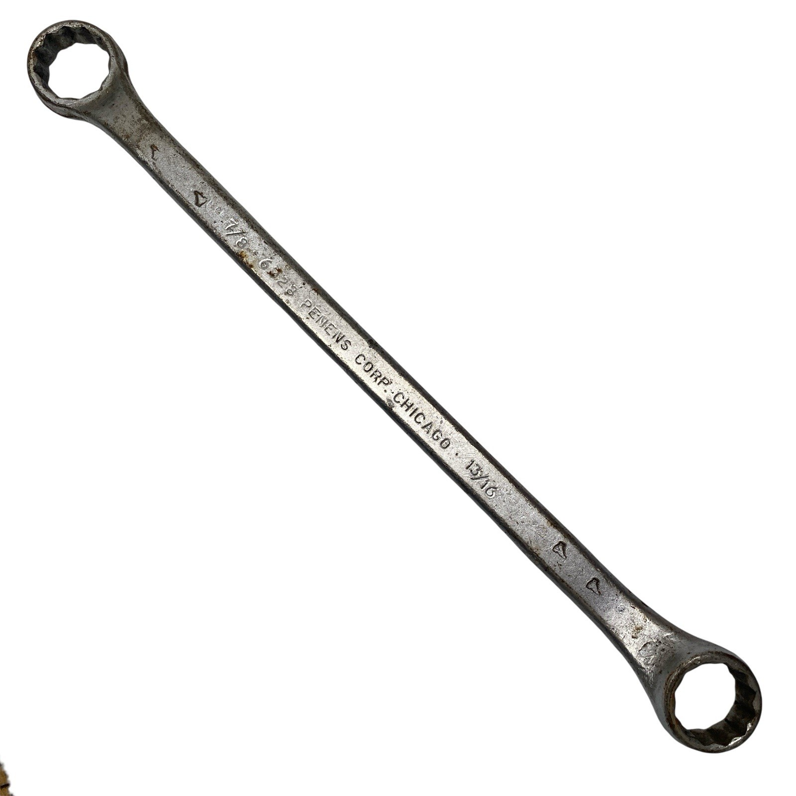 Penens Corp 6328, 7/8″ x 13/16″ Offset Box End 12 PT Wrench Made in Chicago USA