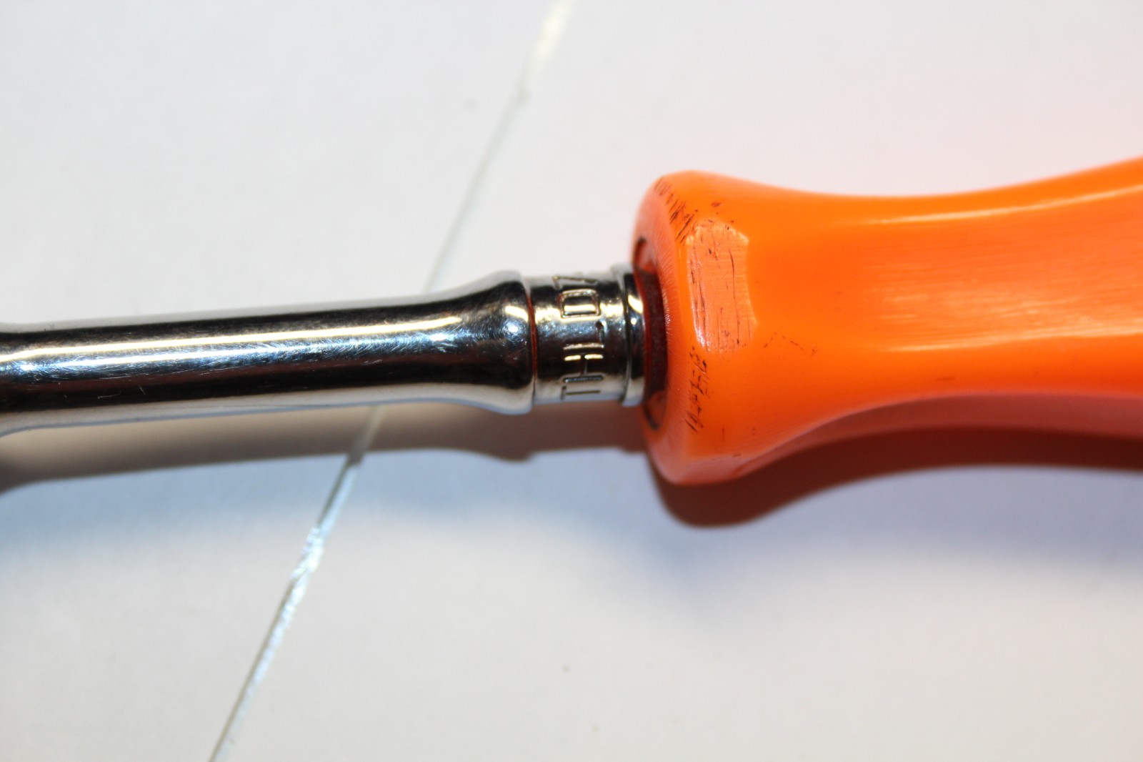 SNAP-ON TOOLS 1/4″ Drive ORANGE Hard Grip Handle Ratchet THLD72 USA