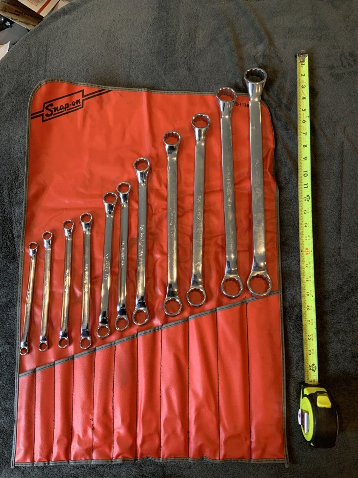 Snap On 10 Degree Double Offset Box End Wrench Set, 3/8 Up To 1 5/16