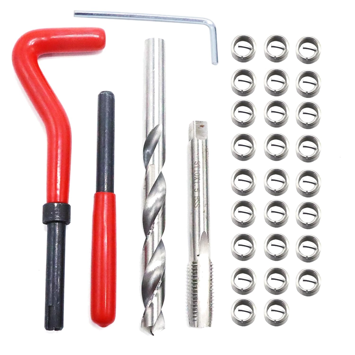 Durable 30-Piece Stainless Steel Insert and Tool Set for Thread Repair Solutions