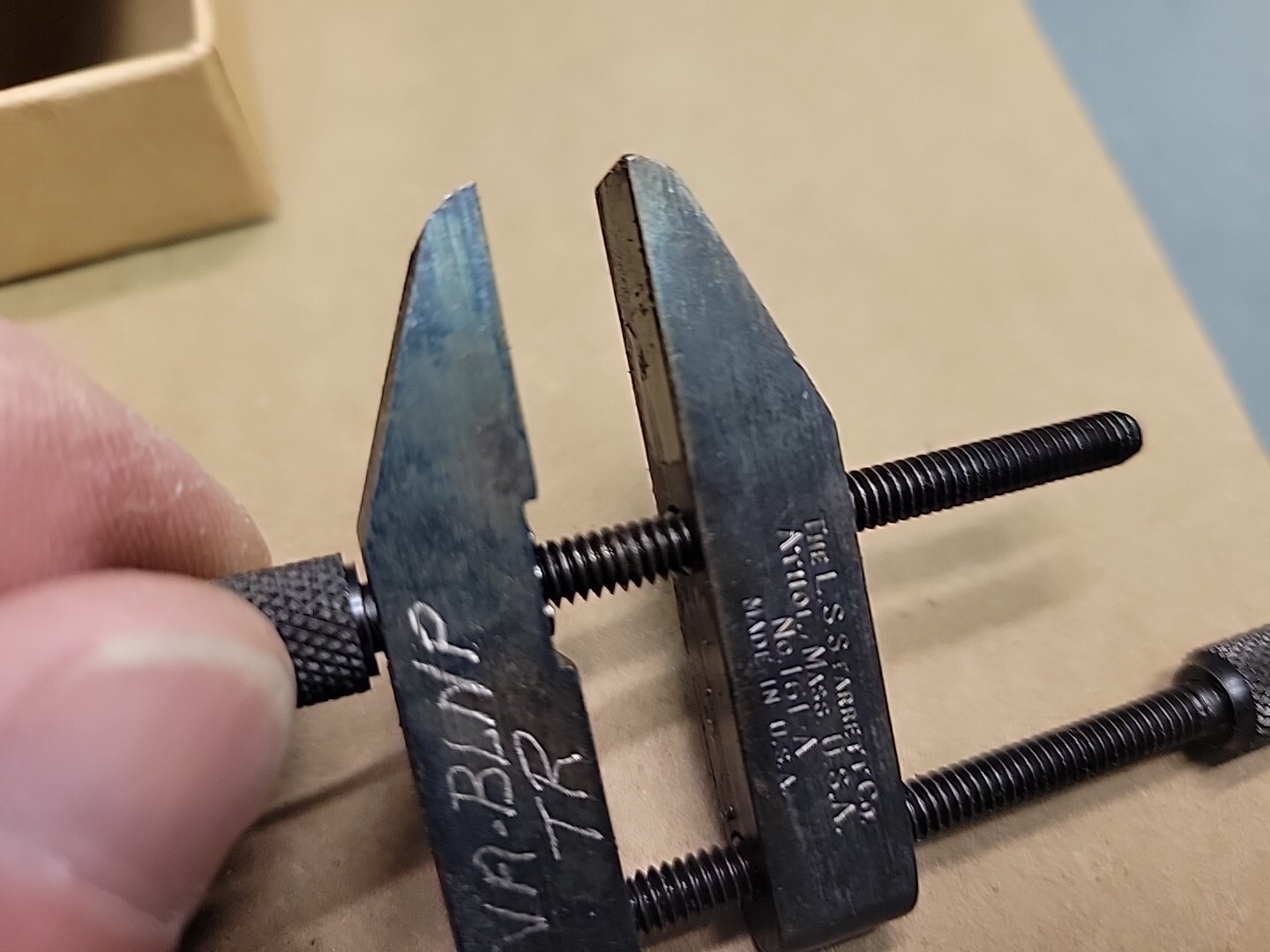 L. S. Starrett Machinist Parallel Clamp Set No. 161-A (2 Clamps) NOS w Marks
