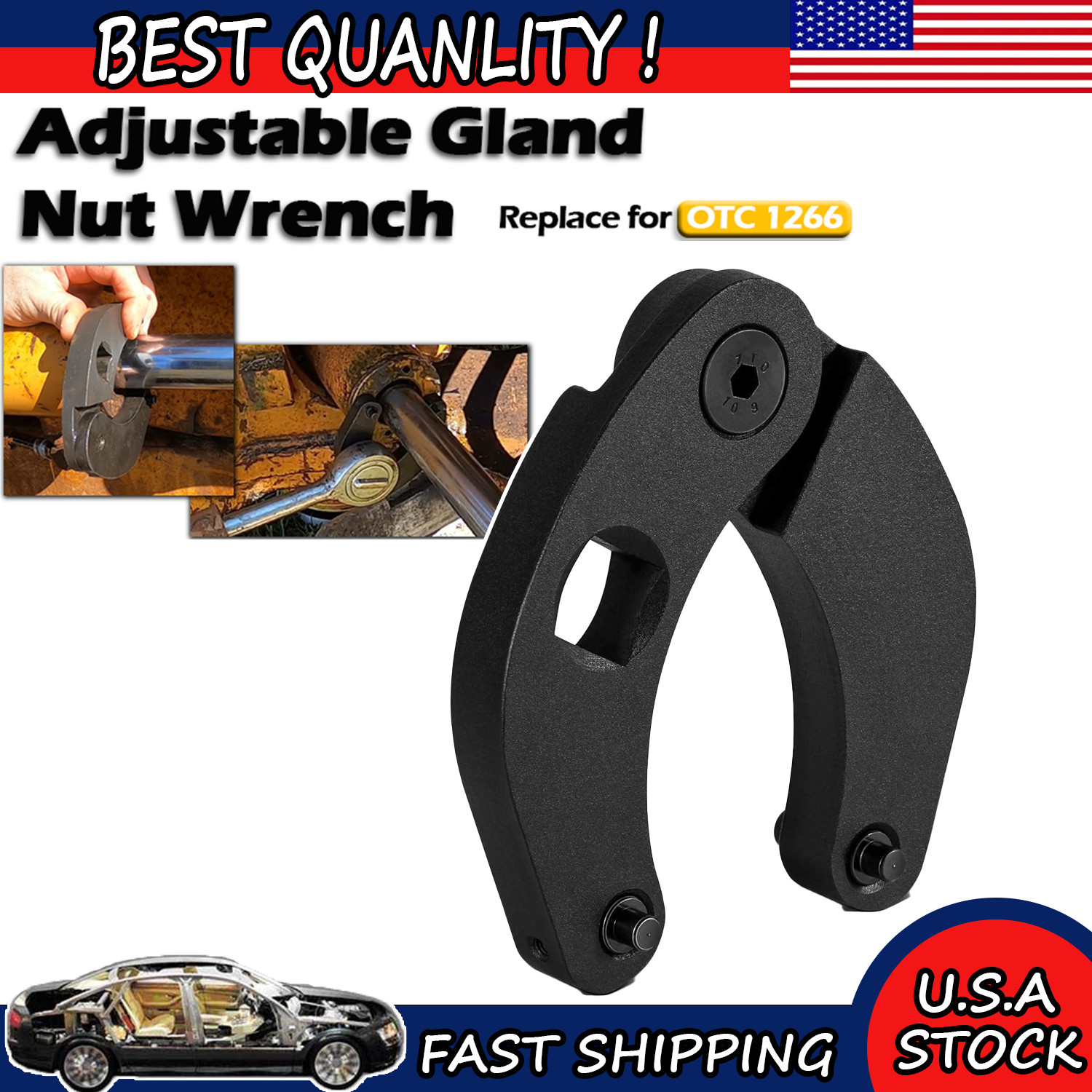 1266 Adjustable Gland Nut Spanner Wrench Tool For Hydraulic Cylinder 3/4» drive