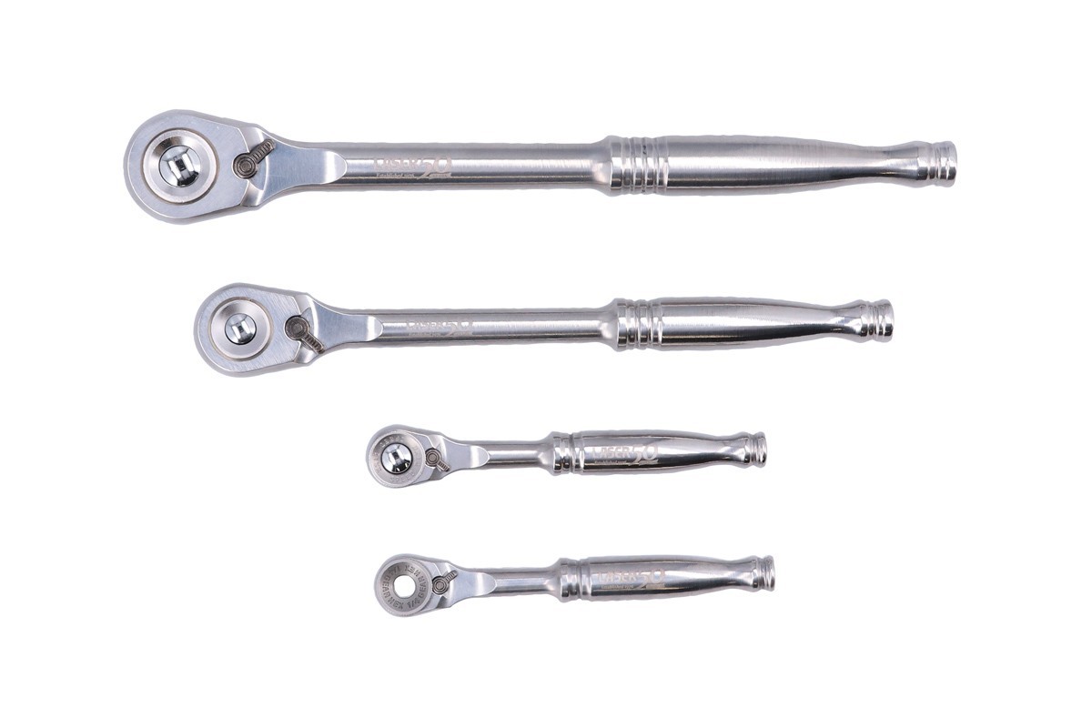 Laser Tools 9365 Stainless Steel High-Quality Ratchet 4 Piece Set