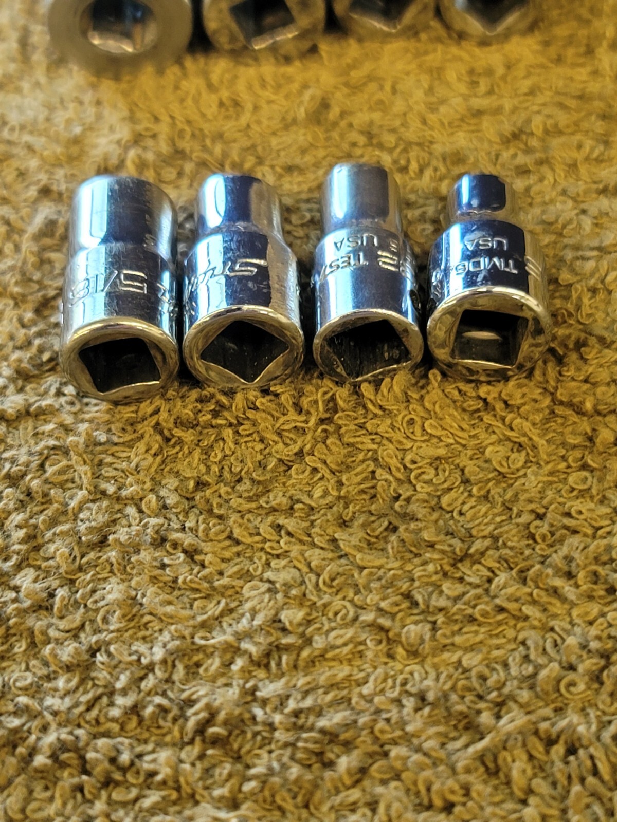 8 Snap-on TMD Socket Set Sae 1/4″ Drive 9/16 7/16 3/8 11/32 5/16 1/4″ 7/32 3/16