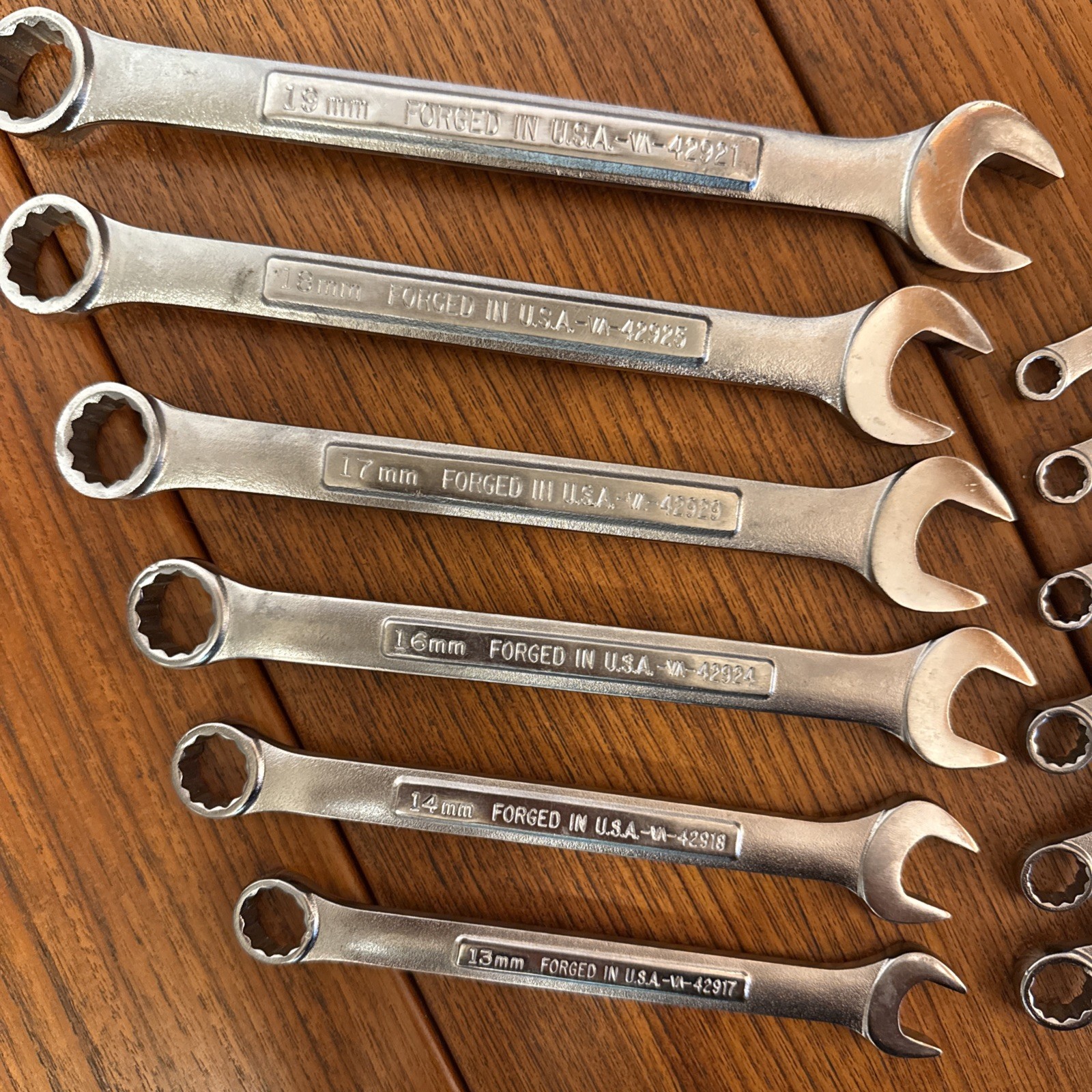 VTG Craftsman USA Metric Wrench Set 7mm-19mm V-Inverted -V VA 12pc