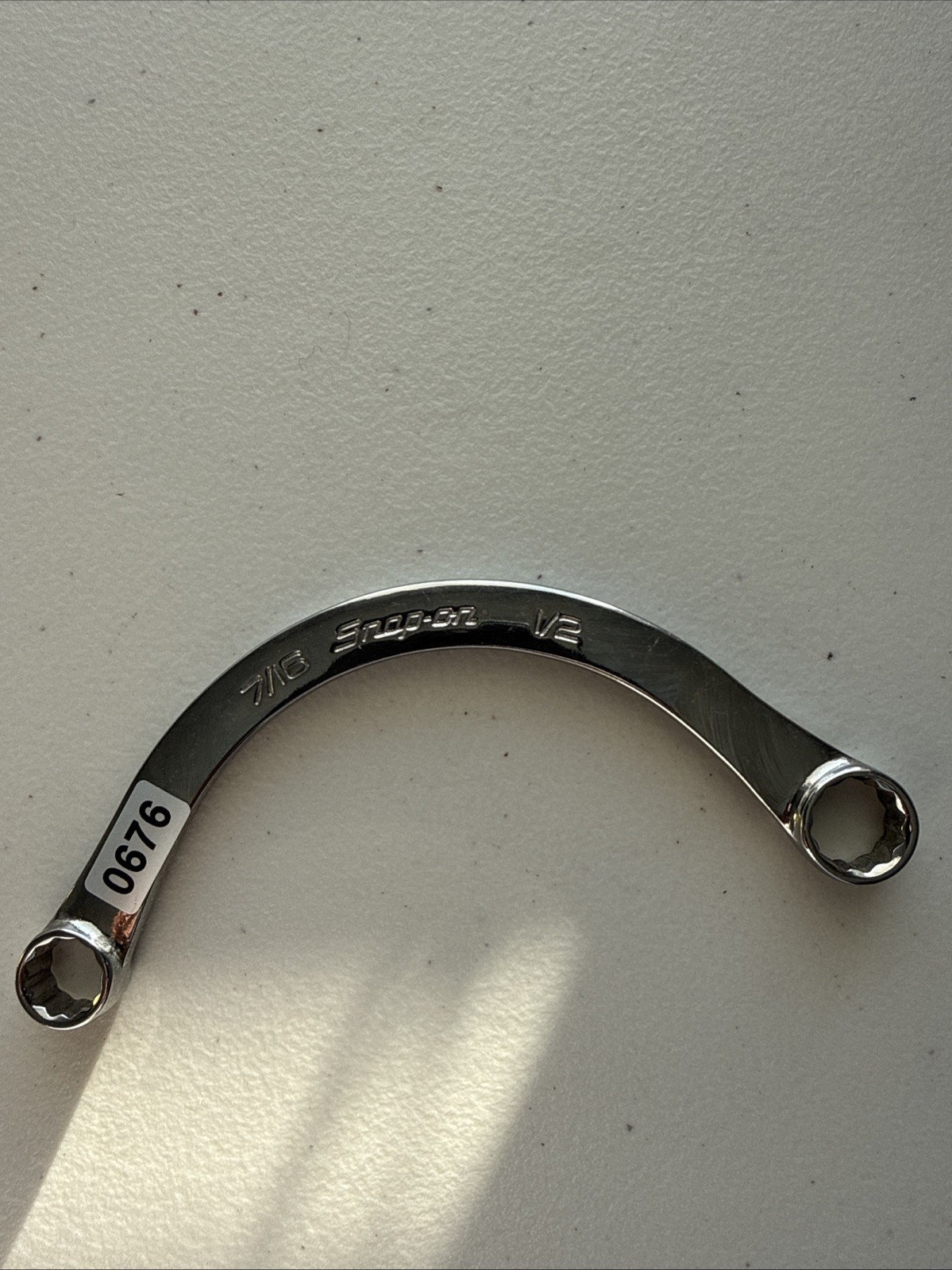 Snap-on CX-1416 Half Moon Box End wrench 7/16 x 1/2 inch 12pt USA