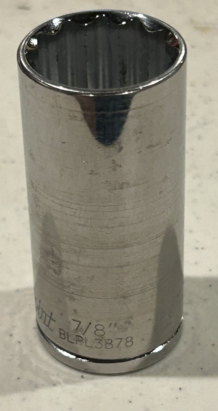 Blue Point Tools BLPL3878 7/8″ SAE Deep Socket 3/8″ Drive 12 Point Chrome