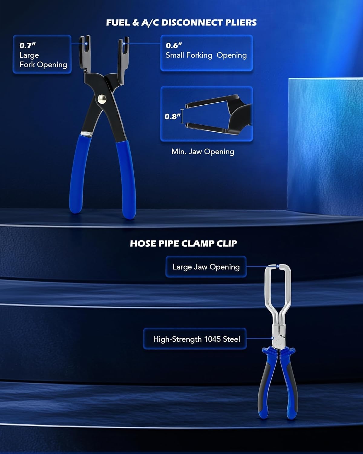 Professional Fuel Line Pliers and Hose Repair Kit for Auto Maintenance Tasks