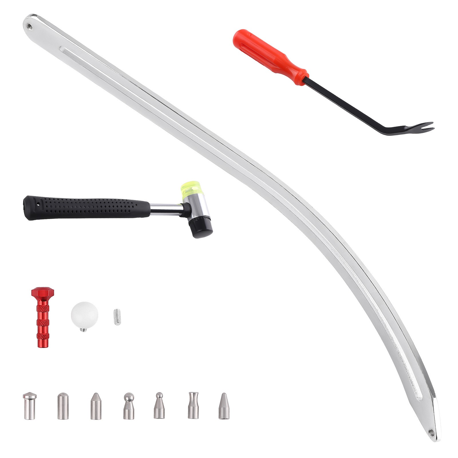 Big Size Rods Paintless Removal Tool Car Body Dent Repair Hammer Fender Damage