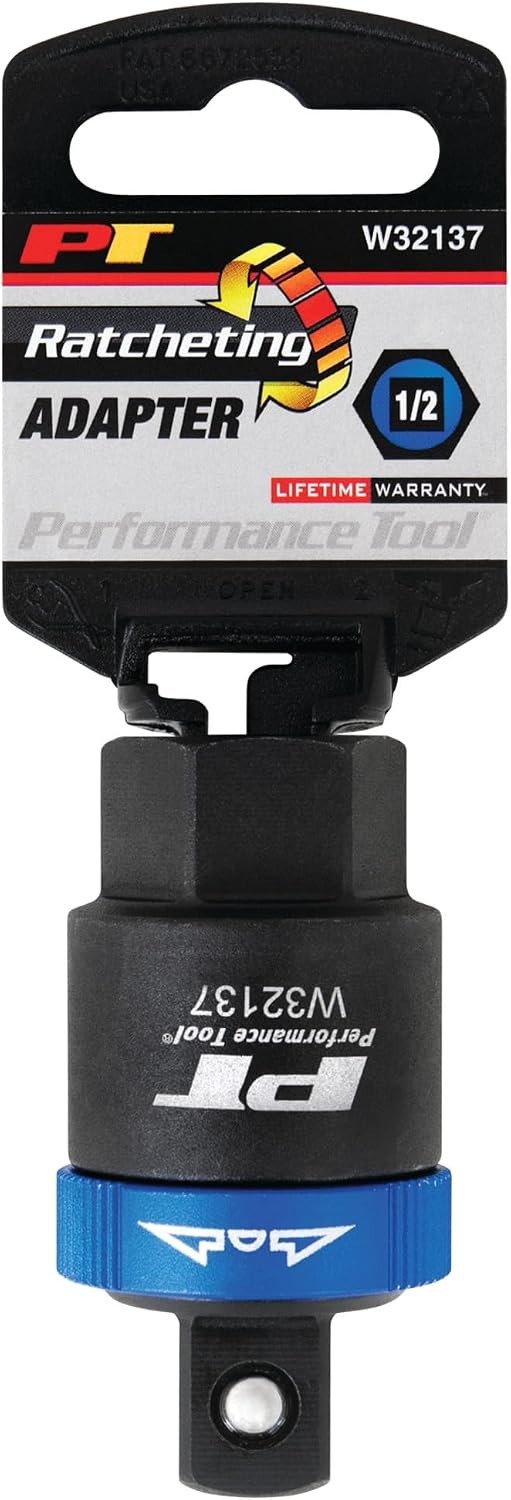 Black Phosphate Finished 1/2-Inch Drive Ratcheting Adapter for Precision Work