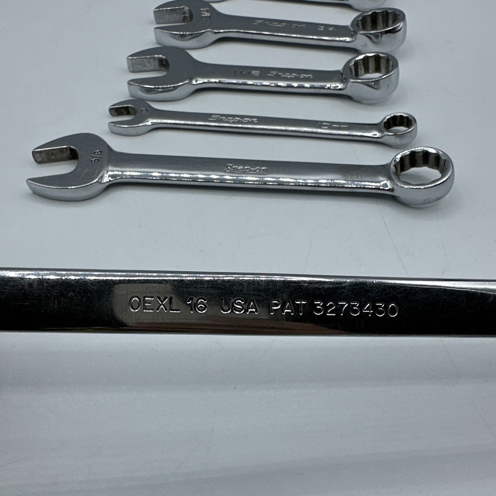 SNAP ON 10 Piece Combination Wrench Set Long Short READ DESC OEXM180 OEXL18 MORE