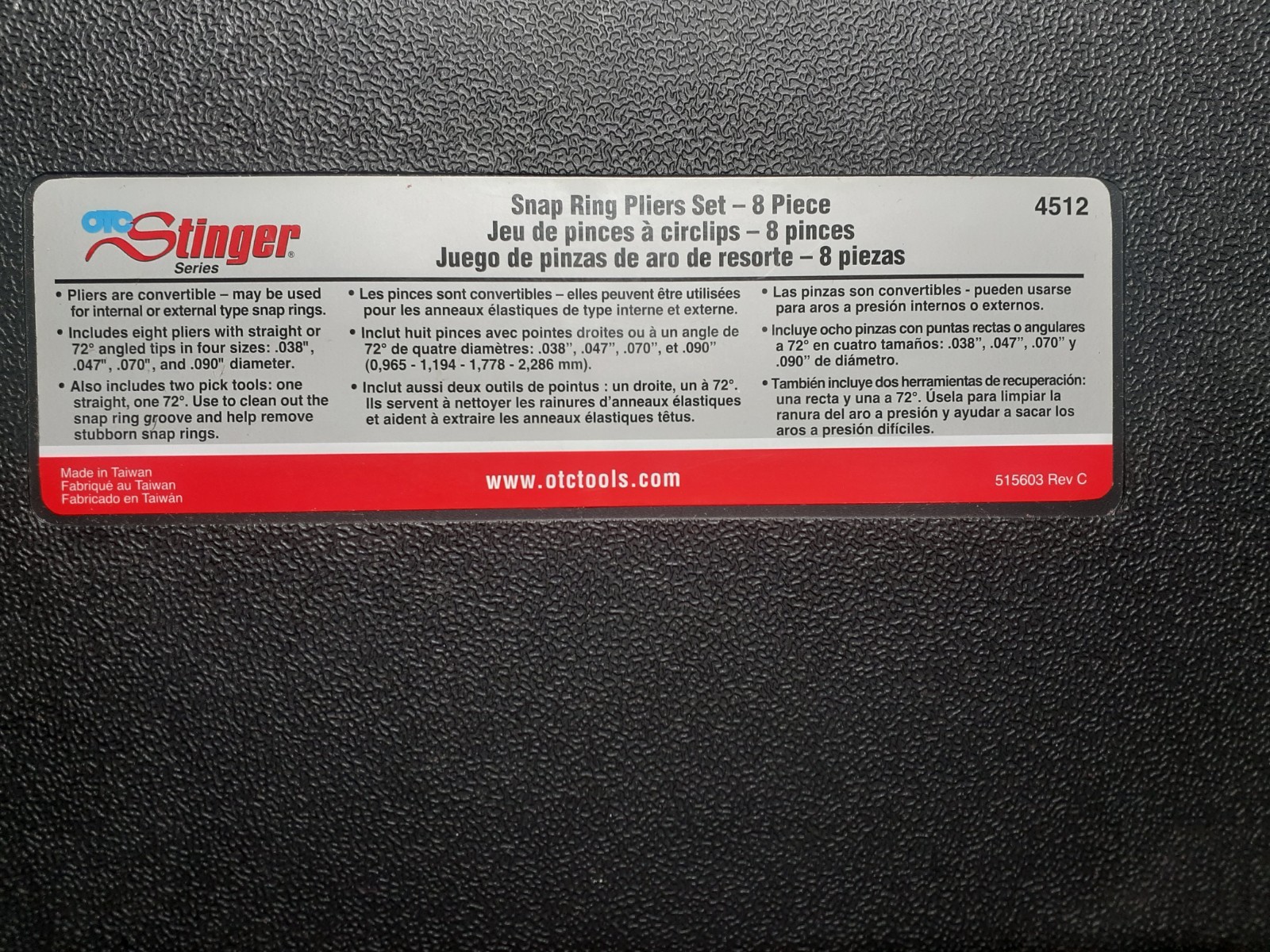 Stinger Snap Ring Pliers Set