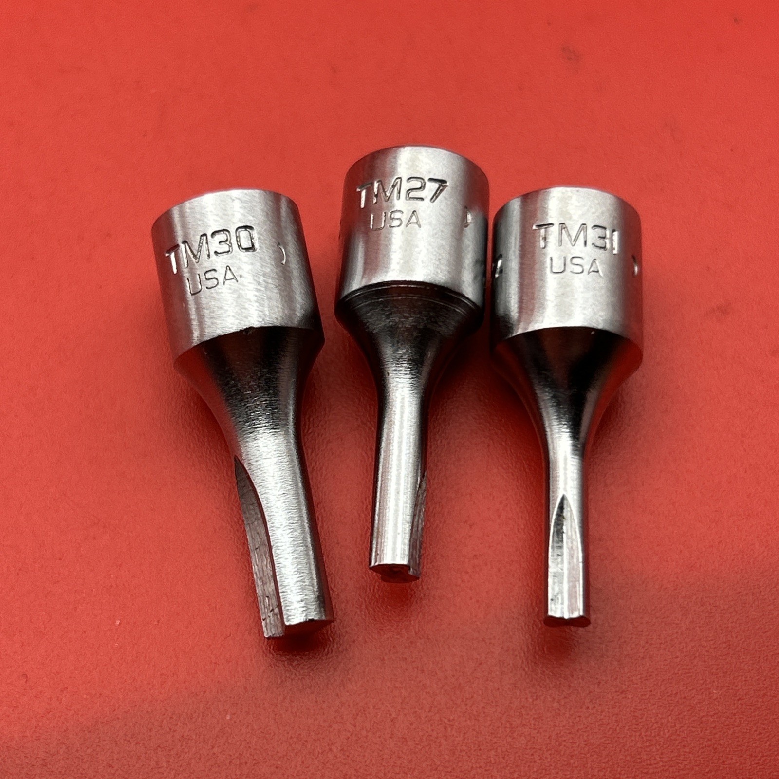 Snap On TM27 TM30 TM31 3 Piece Specialty 1/4″ Drive Clutch Driver Socket Set USA