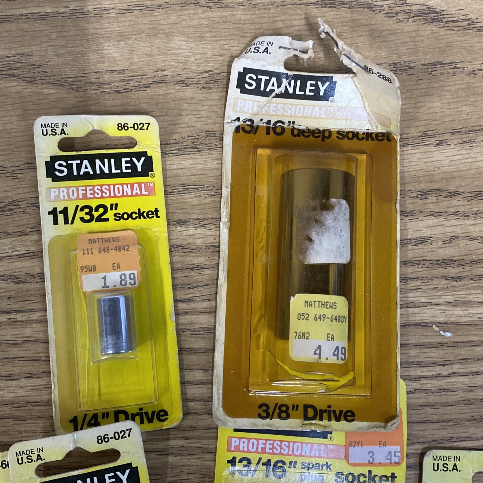 Vintage Stanley Professional Standard Metric Socket Tools Lot Bundle U.S.A.