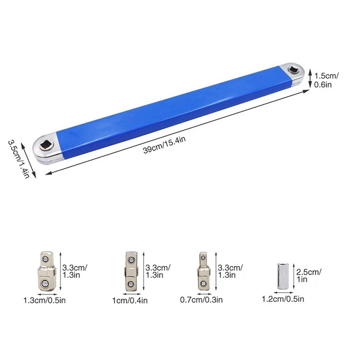 2Set Impact Ready Offset Extension Wrench Tight Reach Extension Wrench