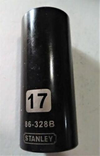 Stanley 17 mm x 3/8″socket 86-328B Black Chrome 6 Pt Free Shipping