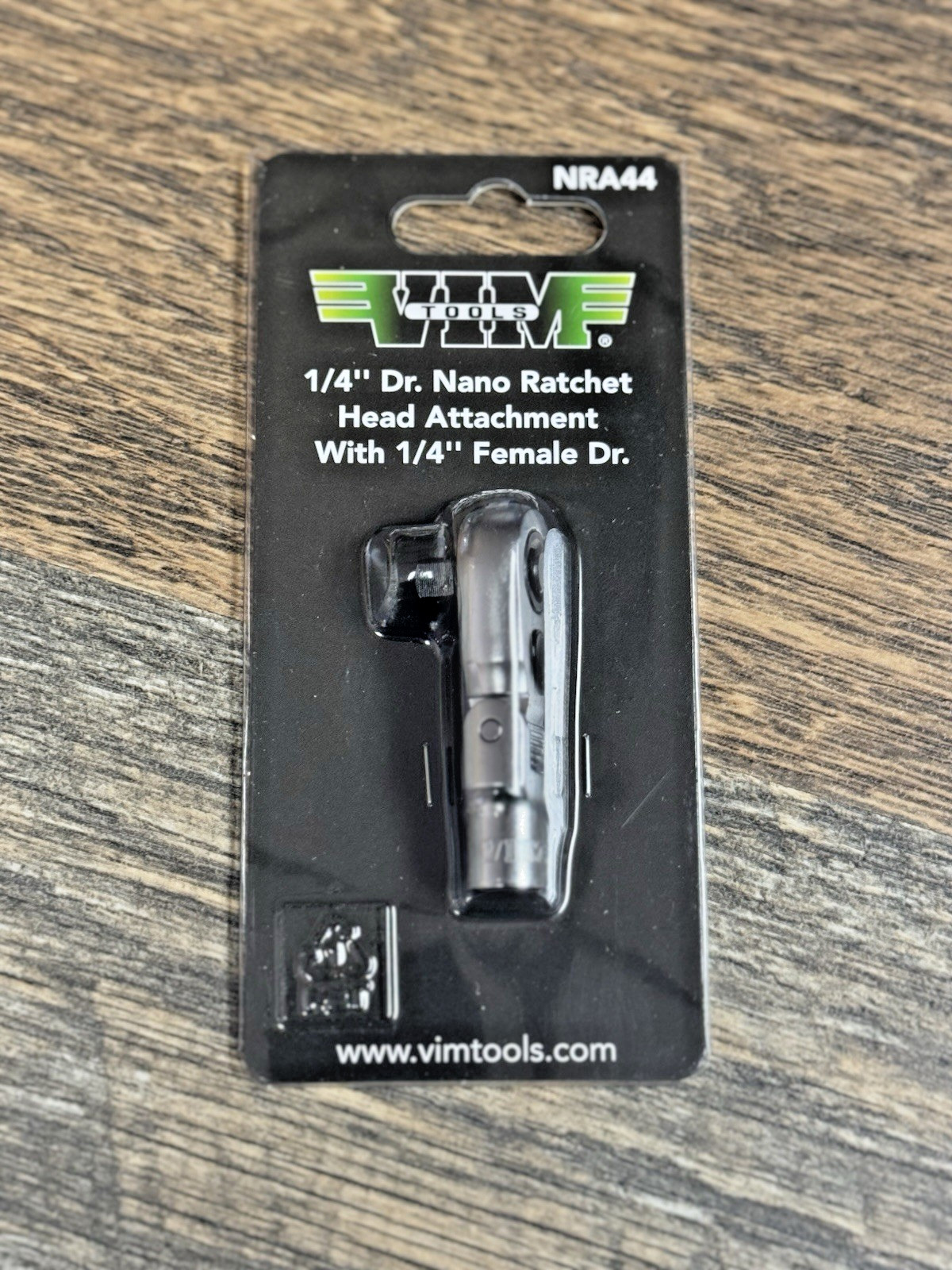 New VIM Tools 1/4″ Inch Drive Compact Nano Ratchet Flex Head Attachment NRA44