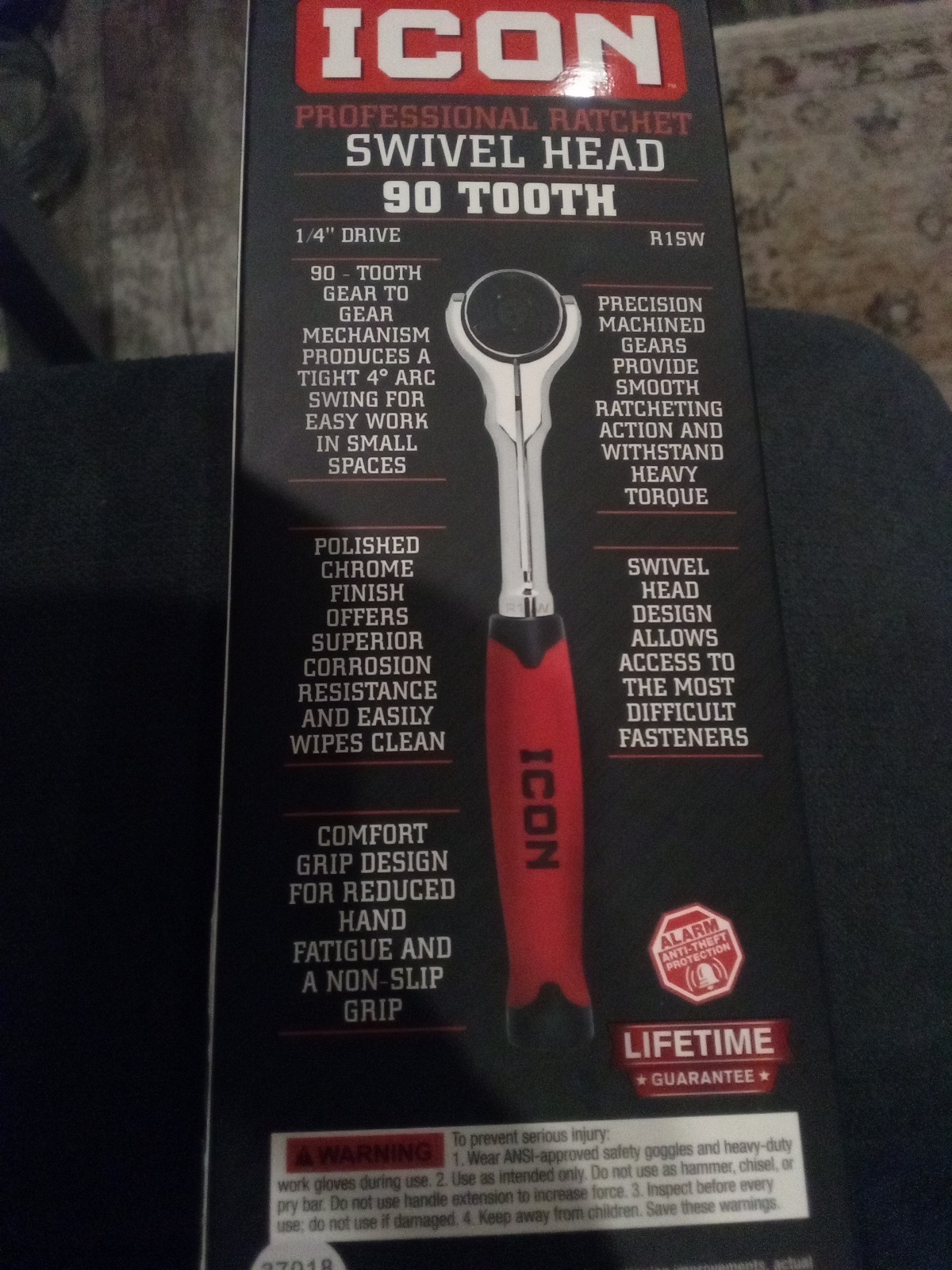 Icon R1SW 1/4» Professional Swivel Head 90 Tooth Ratchet 64694