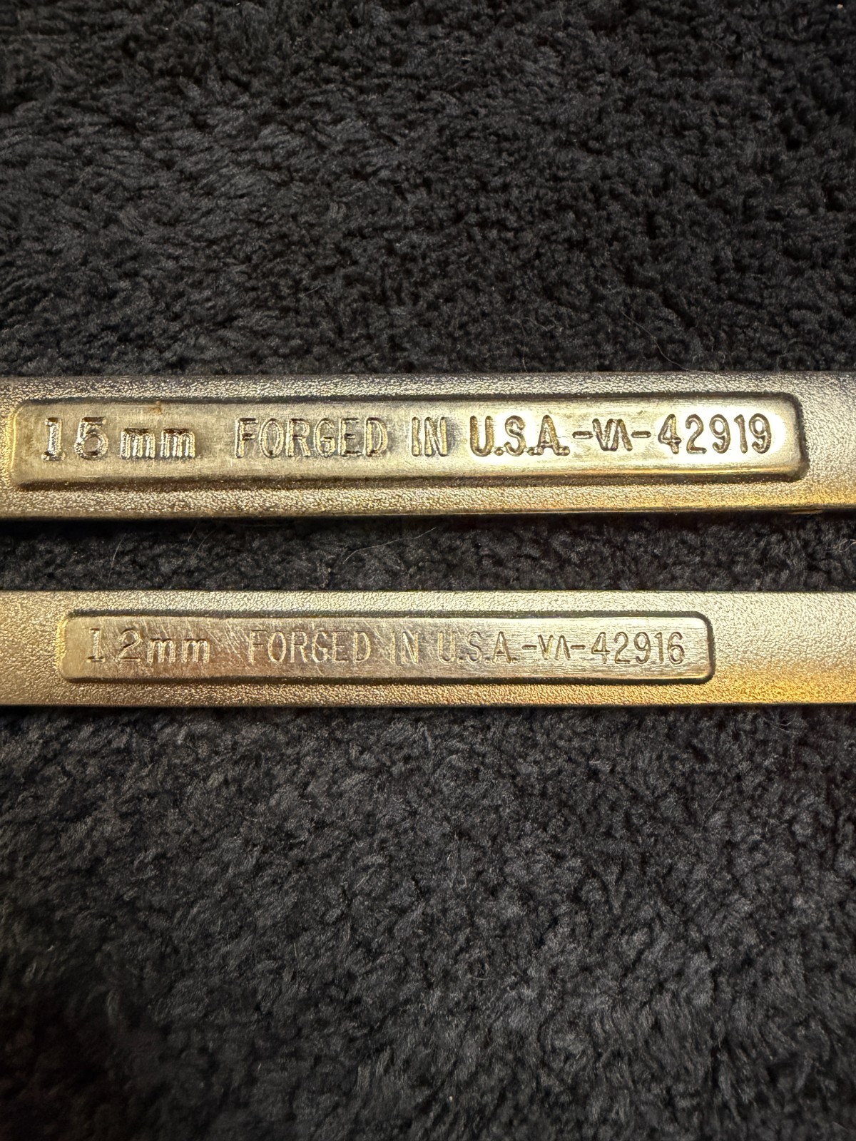 2 – Craftsman VA Metric Combination Wrenches 15mm 12mm see pictures