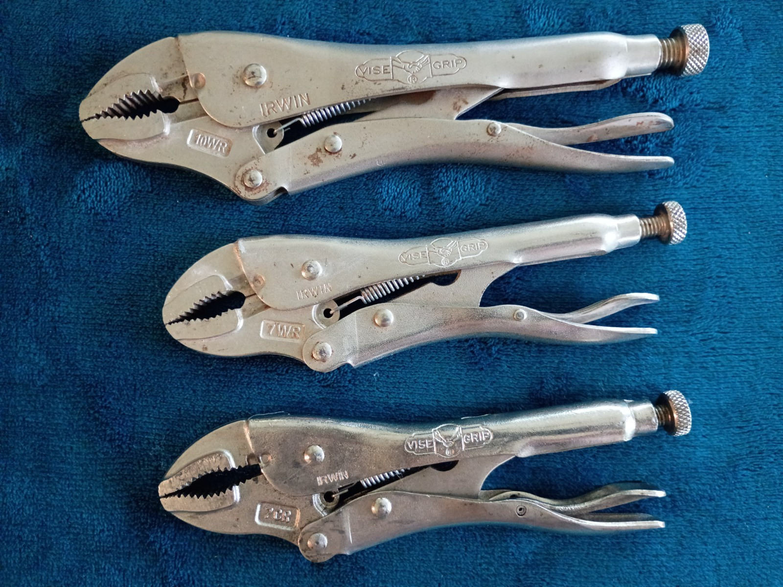 Irwin Vice-Grip Locking Pliers Set 10WR, 7CR and 7WR Curved Jaws.