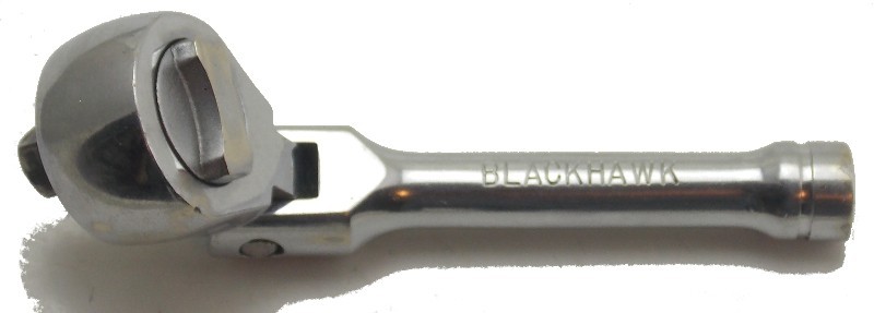 Blackhawk Stubby 3/8″ Drive Flex Head Socket Ratchet Model 34948 Made USA Used