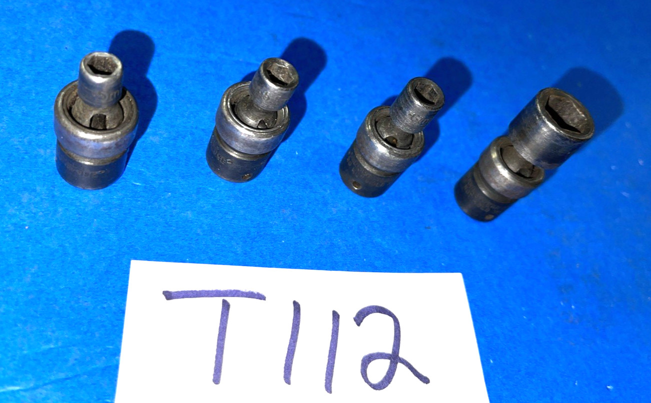 SK TOOLS 4 PIECE 1/4 DRIVE METRIC IMPACT SWIVEL SOCKETS 5, 5.5, 6 AND 11MM